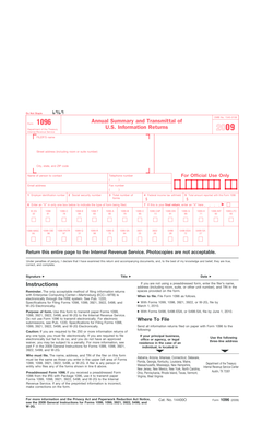 IRS Form 1096