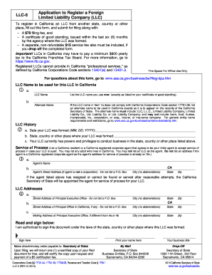 California LLC-5 Form