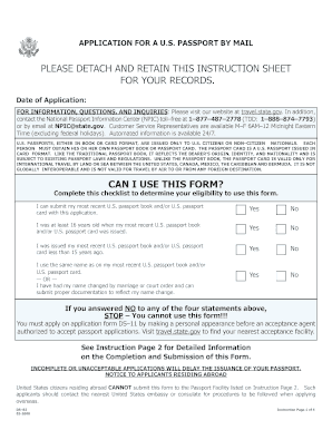 US Passport Renewal Application