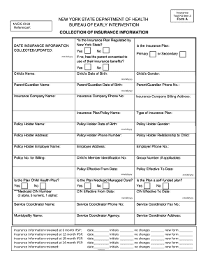 New York Early Intervention Insurance Form