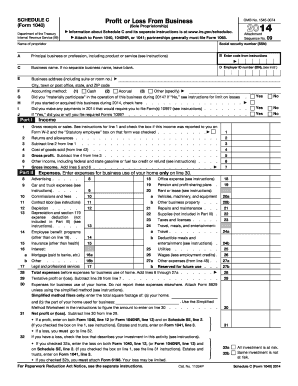 Schedule C Profit or Loss From Business