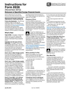 Form 8938 Statement of Specified Foreign Financial Assets