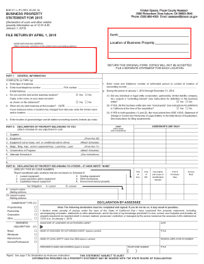 California Business Property Statement