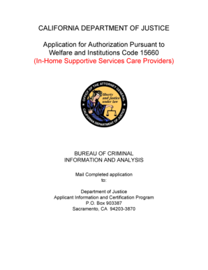 California In-Home Supportive Services Care Provider Authorization