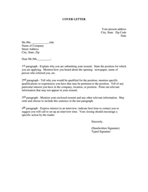 Cover Letter Template