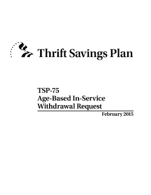 TSP-75 Age-Based In-Service Withdrawal Request