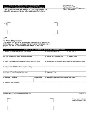 US Federal Employee Appointment Request Form