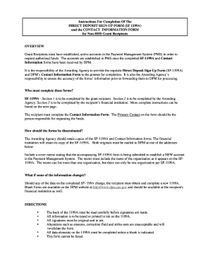 Direct Deposit Sign-Up Form SF 1199A