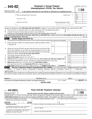 940 2020 - 1545-1110 2000 See separate Instructions for Form 940-EZ for information on completing this form - irs
