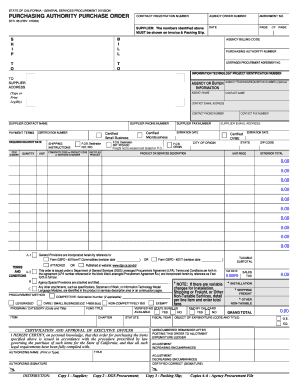 California Purchase Order Contract