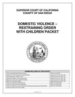 California Domestic Violence Restraining Order with Children