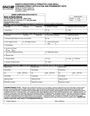 Dakota Education Alternative Loan Cosigner Application