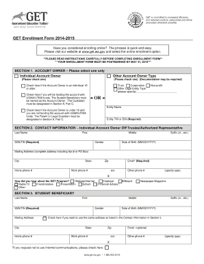 GET Enrollment Form