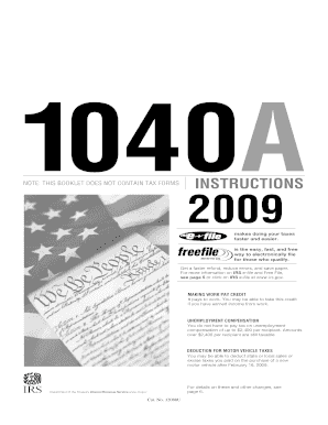 IRS Form 1040A Instructions