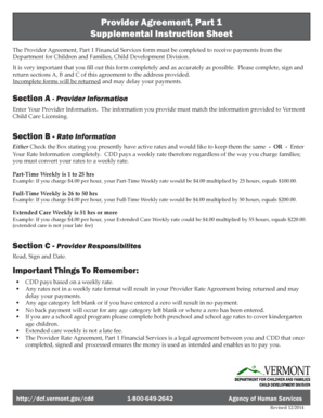 Provider Agreement Part 1 Financial Services