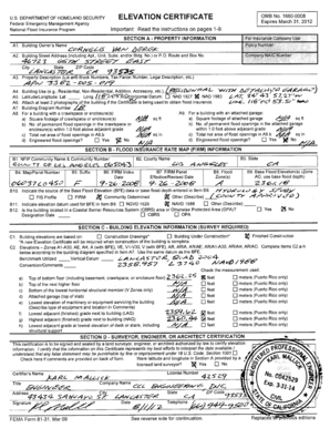 FEMA Elevation Certificate