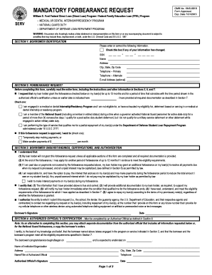 Mandatory Forbearance Request Form