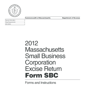 Massachusetts Corporation Excise Return