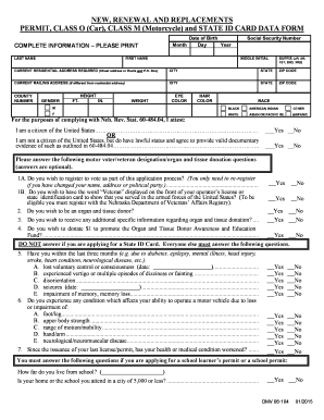 Nebraska Driver's License and State ID Application