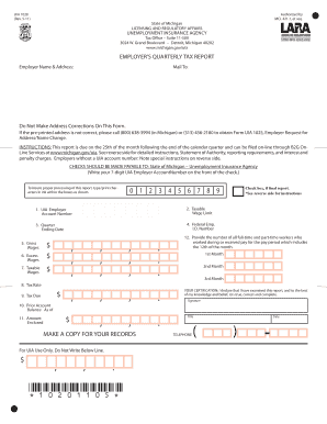 Michigan Employer Quarterly Tax Report