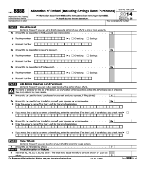 IRS Form 8888 Allocation of Refund
