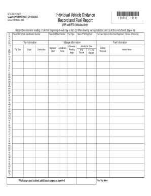 Colorado IFTA Vehicle Distance Record