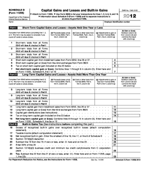 Schedule D Form 1120S
