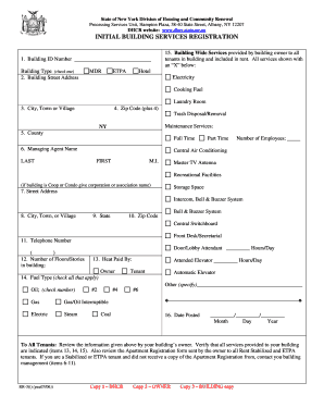 Initial Building Services Registration