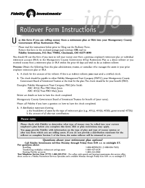 Montgomery County Government 401(a) Rollover Form