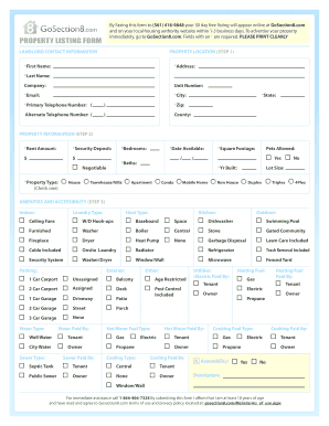 Property Listing Form