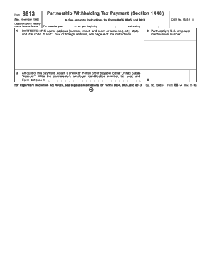 Form 8813 Partnership Withholding Tax Payment