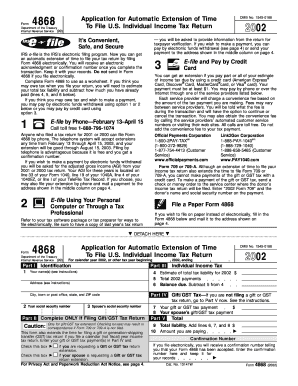 IRS Form 4868