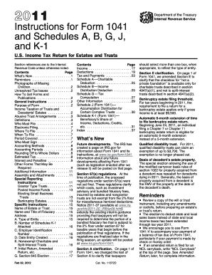 2011 Instructions for Form 1041