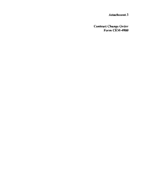 California Contract Change Order Form