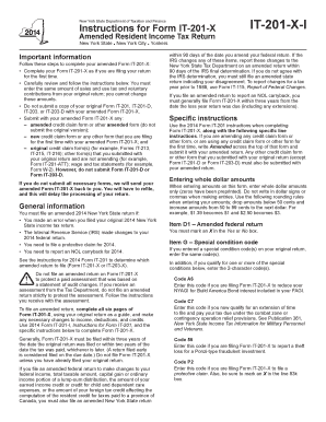 Amended Resident Income Tax Return