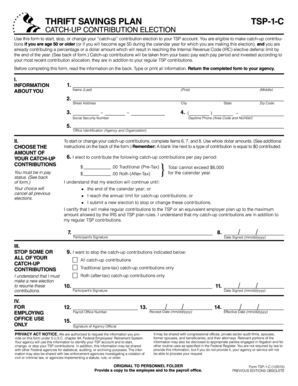 TSP-1-C Catch-Up Contribution Election Form