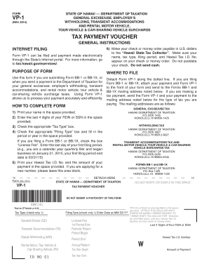 Hawaii VP-1 Tax Payment Voucher