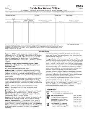 New York Estate Tax Waiver Notice