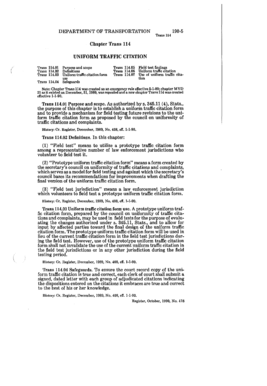 Wisconsin Uniform Traffic Citation