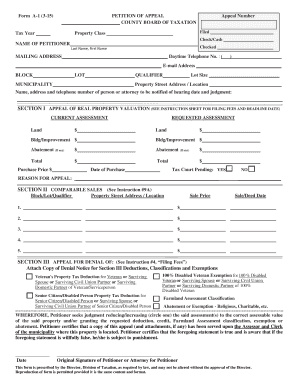 New Jersey Property Tax Appeal Form