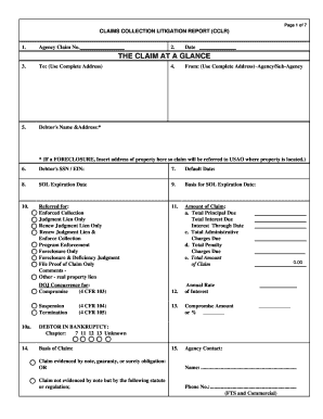 Claims Collection Litigation Report