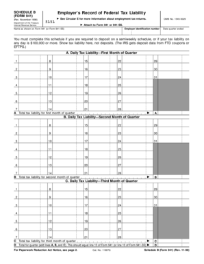 Schedule B Form 941