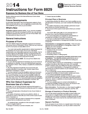 Instructions for Form 8829