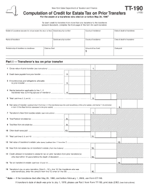 New York State TT-190 Form