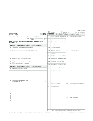 Schedule K-1 (Form 1120S) 2005