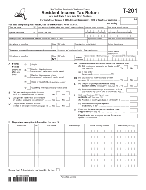 New York State Resident Income Tax Return