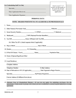 Nevada Healthcare Provider Credentialing Application