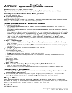 Washington State Notary Public Application