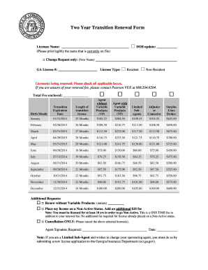 Georgia Insurance License Renewal Form