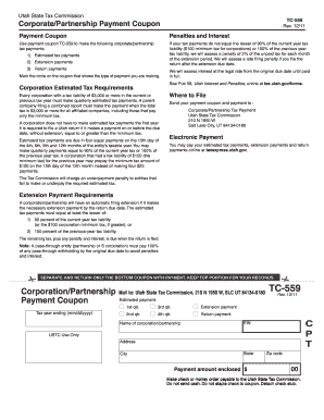 Utah Corporate Partnership Payment Coupon